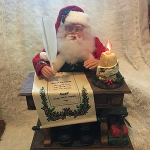 Holiday Scene writing Santa